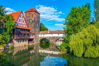 Pegnitz in Nürnberg Das Bild zeigt den Fluss die Pegnitz in Nürnberg